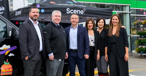 Sur cette image, un groupe de personnes clique sur l'image avec des smileys.